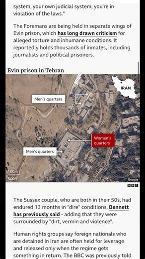 Detained Briton describes life in Iran jail to BBC hours before sentencing