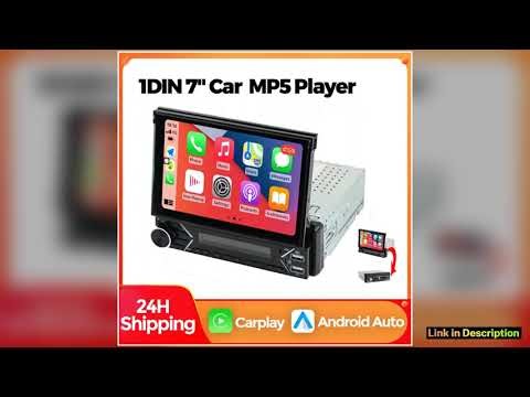 Universal 7 1din Retractable Screen Car Radio Android Auto Carplay Multimedia Video Player Intellig