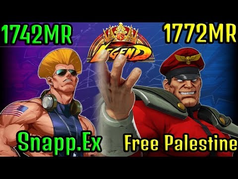 👑 STREET FIGHTER 6 ➥ Snapp.Ex (GUILE ガイル) VS. Free Palestine (M.BISON ベガ) LEGEND/MASTER RANKS 👑