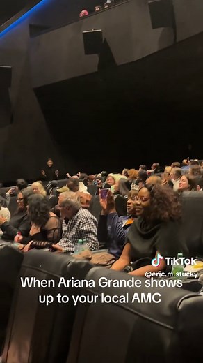 Ariana Grande Surprises Fans at AMC Theatres