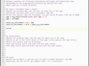 Python Final Review 1