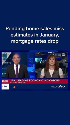 CNBC's Diana Olick reports on January's pending home sales and the latest on mortgage rates. Find more: cnb.cx/4s3MYlC | CNBC