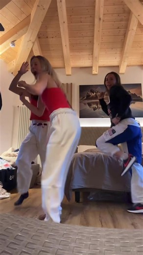 Olympic haul makes us do a jig #dance #dancetok #olympics #fyp #fypシ