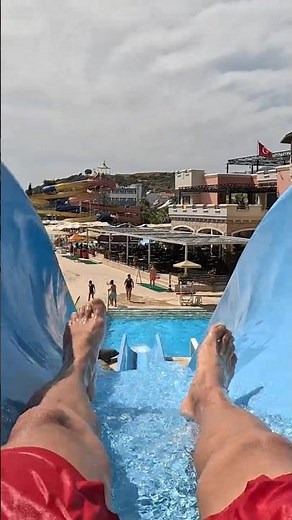 Speed Drop Water Slide at Yalı Castle Water Park in Turkey #waterpark #viralshorts