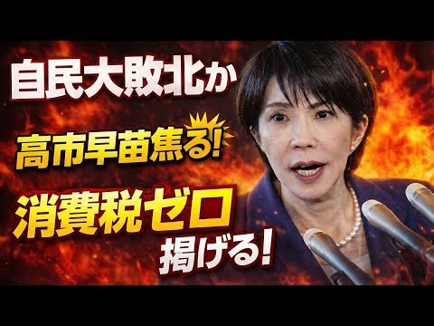 Takaichi's LDP, panicked by the predicted major defeat, is proposing a zero consumption tax on fo...