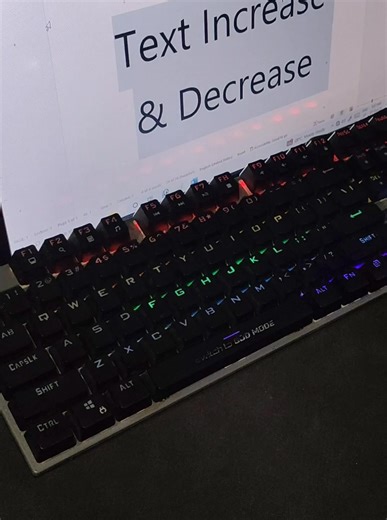 टैक्स Increase and Decrease Shortcuts Key's #word #computer | NECI Computer Institute