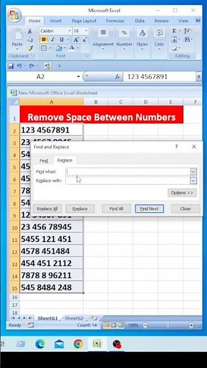 How to remove such space in Excel? 🤔Remove Space Between Numbers