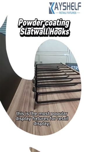 Kayshelf Store Fixtures on Instagram: "Slatwall hook is the popular display fixture, it is easy to install and adjust to fit the store display, custom design and chrome plating or powder coating finish are available.#kayshelf #storefixtures #retailfixtures"