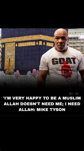 bakchodiagain on Instagram: "Mike Tyson shared his spiritual belief, expressing gratitude for being a Muslim and humbly stating that he depends on Allah, not the other way around—reflecting deep faith and devotion. #MikeTyson #Faith #Islam #Spirituality Disclaimer: This content is shared for informational and inspirational purposes only. Quotes and views belong to the individual mentioned."