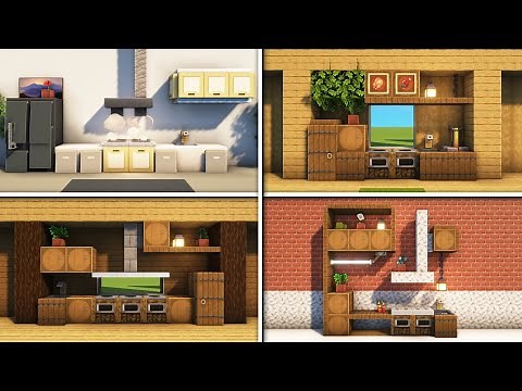 5 Simple Kitchen Build Ideas In Minecraft 1.20 || Minecraft Tutorial