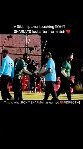 Sikkim player touching Rohit Sharma's feet after match in Vijay Hazare trophy in Jaipur#rohitsharma