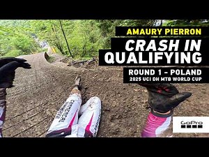 GoPro: CRASH in Last Turn on a Heater Run for Amaury Pierron - Qualifying - '25 UCI DH MTB World Cup