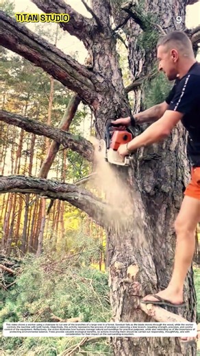 Tree Pruning: How Chainsaws Transform Large Branches Into Clean Cuts