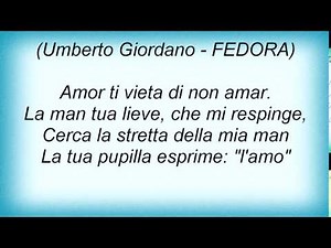 Andrea Bocelli - Amor Ti Vieta Lyrics