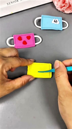 DIY Miniature Clay Face Masks! 😷✨ #shorts #clayart #suzume #clay #craft #diycrafts #easycrafts