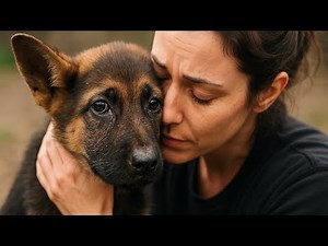 This German Shepherd puppy only knows pain – until a woman shows him what love is