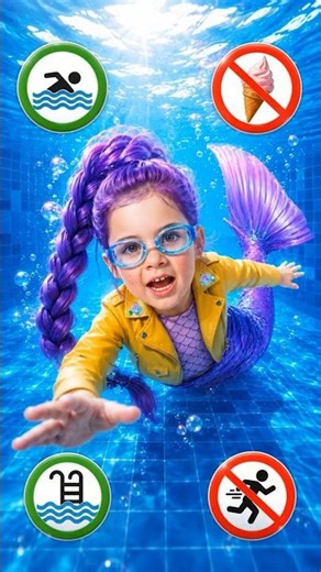 Who will help clean the pool, the Mermaids or the KPOP demon hunters heroine?
