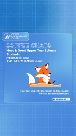 UBC Science Undergraduate Society | ☕️ SUS Coffee Chats: Meet & Greet Upper Year Science Students Come chat with upper-year students and hear their personal experiences,... | Instagram
