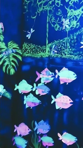 Scan middle school black light room with classmates