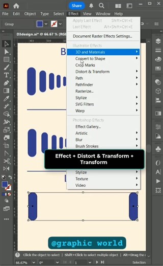 Amazing Trick In Illustrator🥰 #design #illustrator | Graphics World