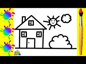 Ζωγραφίζω ένα σπιτάκι | How to draw a house | Βίντεο για παιδιά