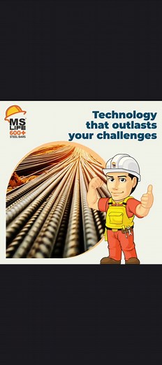MS Life Steel 600 TMT Bars are the best combination of strength, ductility, and quality consistency. The rib pattern design makes the bars bond well to give a sturdy foundation. Build your trust with MS Life 600 TMT Bars to get a strong foundation. #MSLifeSteel #MSLife #TMTBars #strength #MSLifeTMT #Construction #Manufacturing | MS Life Steel