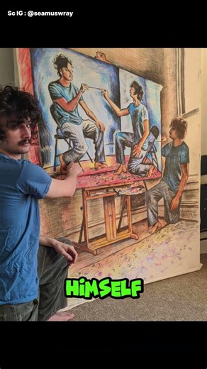 Infinite Painting Loop 🎨🐱 (Artist Painting Himself Painting)