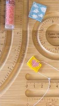 Square stitch with miyuki beads #beads #beadingideas