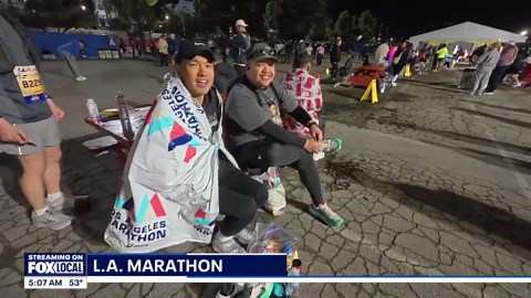 The LA Marathon from the finish line