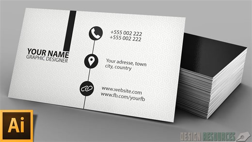 Clean Modern Business Card — Illustrator Tutorial