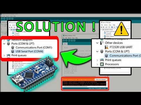 Watch This to Fix Arduino Nano UPLOAD Error | Not Detected - Not Working - FT232R USB UART Not Found