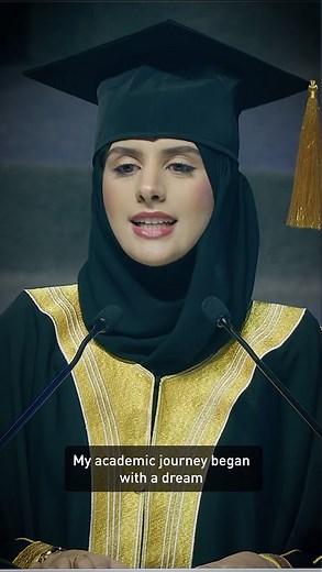 Our Class of 2025 graduates, Mahra Al-Shamsi, and Alanoud Almemari, didn’t just speak; they moved hearts. 💕 🎓 Their words lit up the stage and reminded us all why Khalifa University is where dreams take flight. ✨🤩😍 #KUGrad2025 #Khalifauniversity #ClassOf2025 #FutureLeaders #Inspiration