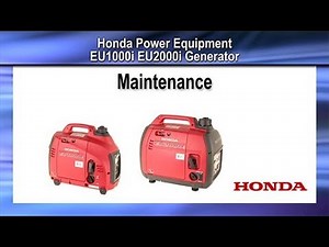 EU1000i and EU2000i Generator Maintenance