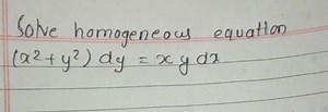 Solve homogeneous equation\left( x ^ { 2 }   y ^ { 2 } \right)... | Filo