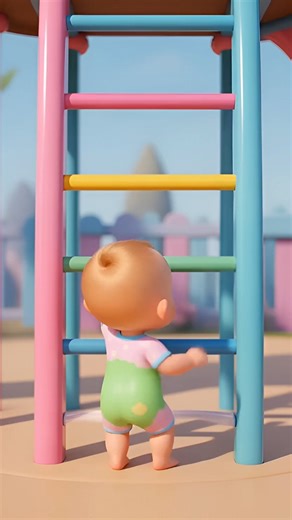 BabyGlowWorld 🌟✨ on Instagram: "Baby Counts & Slides! 🌈 | Cute 3D Baby Animation in Colorful Playground Watch this adorable 3D baby climb the rainbow ladder and slide down with pure joy! 🌈👶 Perfect for toddlers and preschoolers to learn counting in a fun and colorful way. Bright pastel playground, smooth animations, and happy baby vibes make this a must-watch for little ones! 💖 #BabyAnimation #3DKidsVideo #CountingForToddlers #ColorfulPlayground #BabySlides #FunKidsAnimation #PixarStyle #Pr