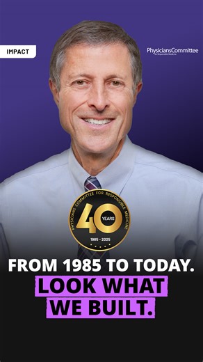 For 40 years, the Physicians Committee has worked to save lives and change medicine for the better. In 2025, your support helped drive major advances, from expanding plant-based nutrition programs and empowering underserved communities to pushing NIH and FDA commitments to move away from animal experiments. Together, we are helping people take control of their health, protecting animals, and shaping a more ethical future for science. Now through Dec. 31, every donation will be matched up to $250