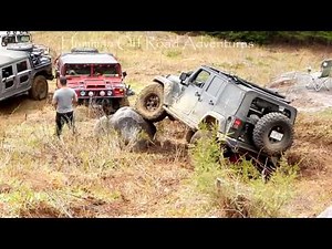 JEEP Rubicon Off-Road with HUMMERS - Jeep vs Hummer