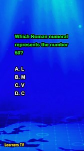 Which Roman numeral represents the number 50? #learnerstv #learning #education #knowledge | Learners TV