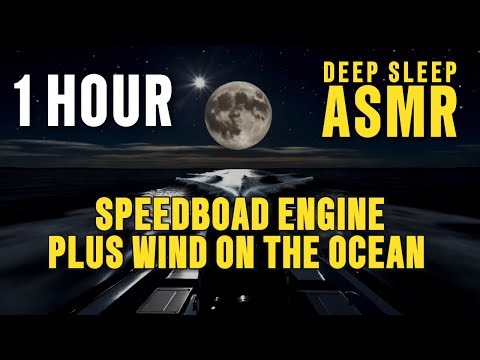 Night Speedboat ASMR | Engine & Wind Sounds on the Open Ocean for Deep Sleep
