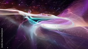 Layers of space and time overlapping and collapsing in a hypnotizing display of warping transitions.