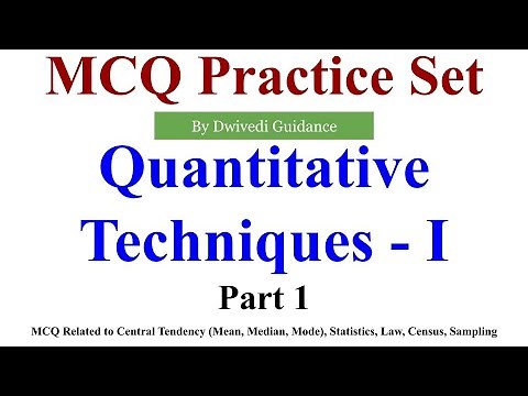 1| Quantitative Techniques MCQ, quantitative techniques -I mcq, lucknow university | BBA | MCQ, lu