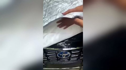 Hail Protector Car Cover - 5-Layer Padded Anti-Hail Shield for SUV/Sedan | Rain Protection & Windproof with Reflective Strips | Universal Fit All-Weather Protection (2025 Upgraded) (White,Sedan)