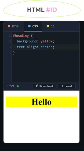 HTML ID Selector #coding #programming #csstutorial