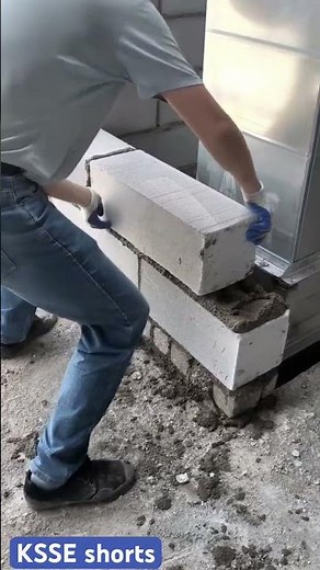 ALC Block Laying Step-by-Step | Lightweight Wall Construction Guide #feed #construction