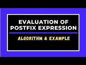 Evaluation of Postfix Expression || Algorithm || Example || CPDS || C and Data Structures