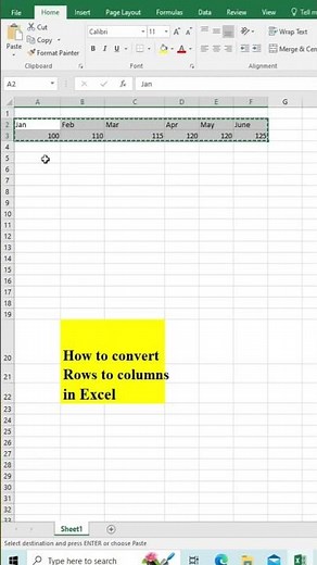 How to convert Rows into Columns in #excel