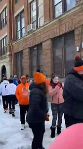 37K views · 527 reactions | HU-DEY!  The line outside Hudepohl Brewery in Over-the-Rhine Monday evening as folks waited for six-packs of Hu-Dey beer in celebration of the Cincinnati Bengals! (@Slonebox) Details >> https://bit.ly/3owbMUQ | FOX19 | Facebook