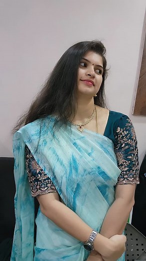 Nikki✨ on Instagram: "🩵 . . . . . . . #picoftheday #sareelove #blue #nikitha #nikki #traditional"