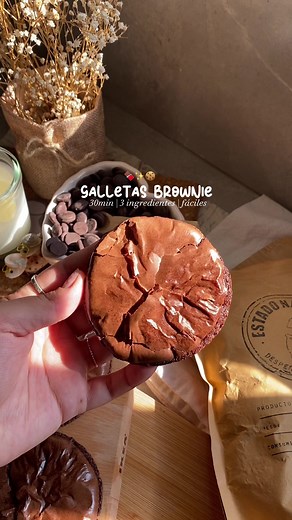 Galletas Brownie Fáciles con 3 Ingredientes