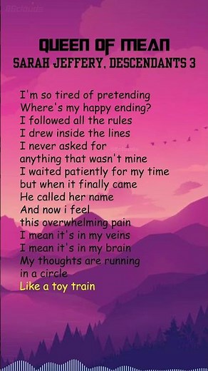 Sarah Jeffery, Descendants 3 - Queen of Mean (Lyrics) #shorts